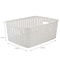 Simplify Storage Bin, Plastic, White, 9.8 in H, 7.8 in W, 9.8 in L 25173-WHITE - alternate 4